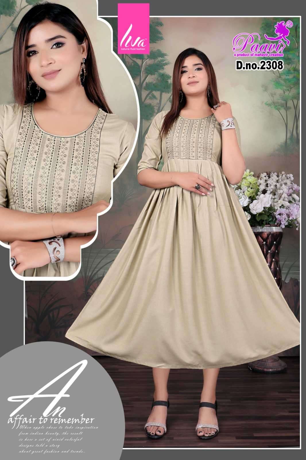 paavi falak Plain Rayon LIVA TAG APPROVED kurti