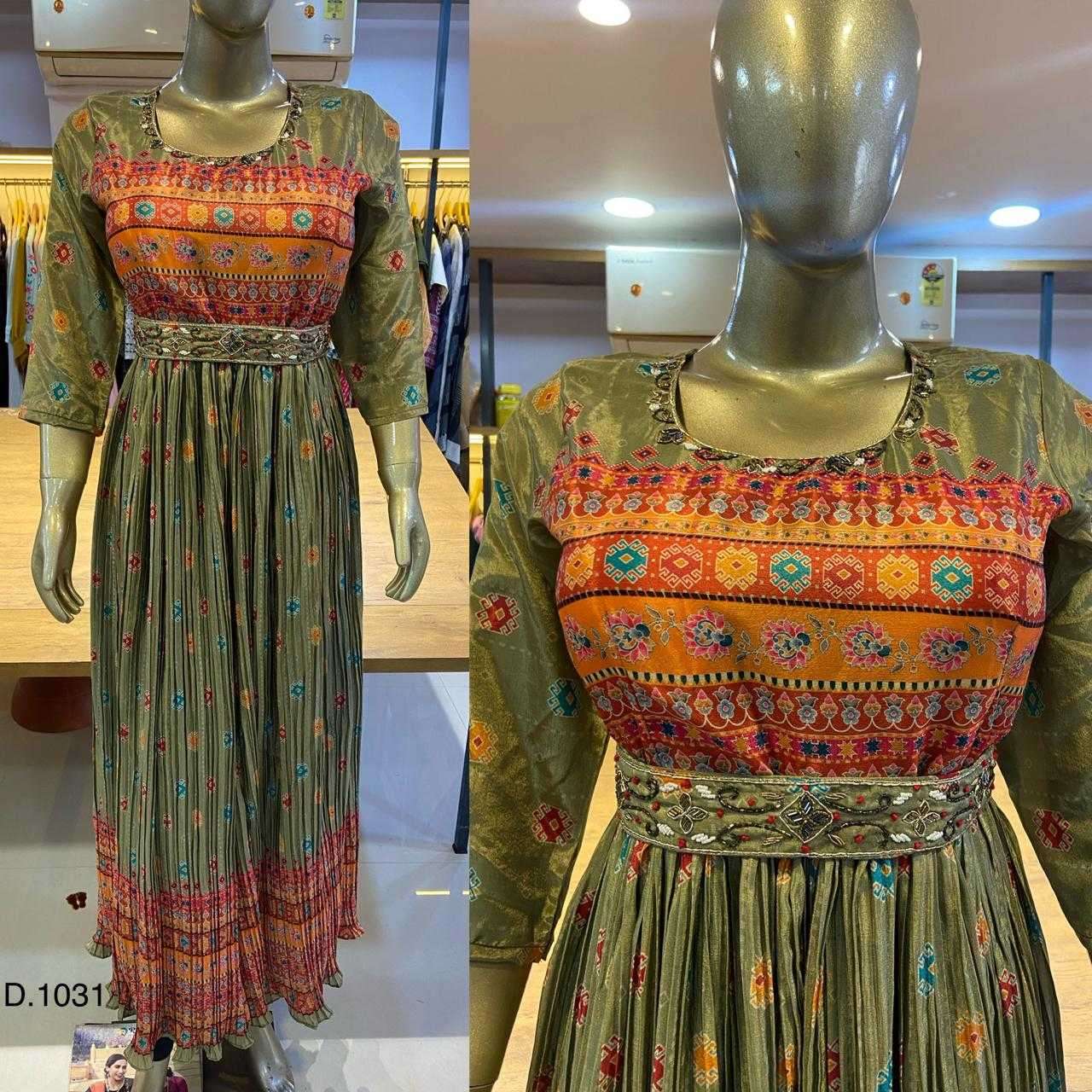pr handwork khatli work gown part 2 Chinon Print With Khatli work gown