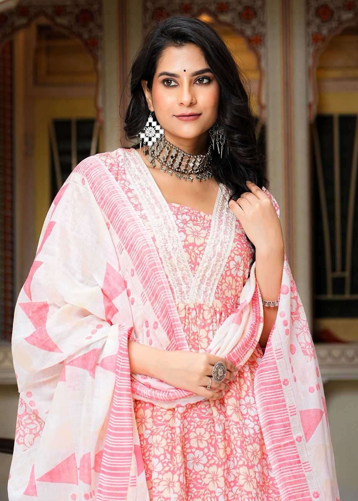 pr heritage nyra 3pcs set work adorable readymade nayra cut salwar suit