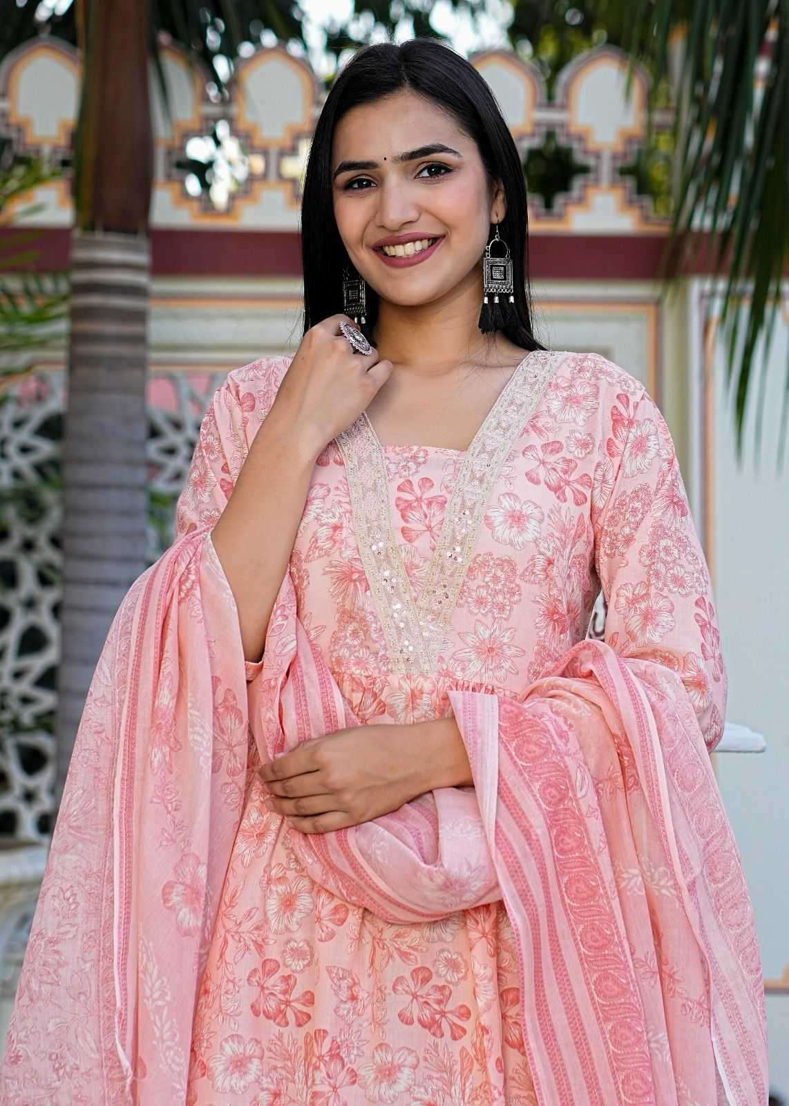 pr heritage nyra 3pcs set work adorable readymade nayra cut salwar suit