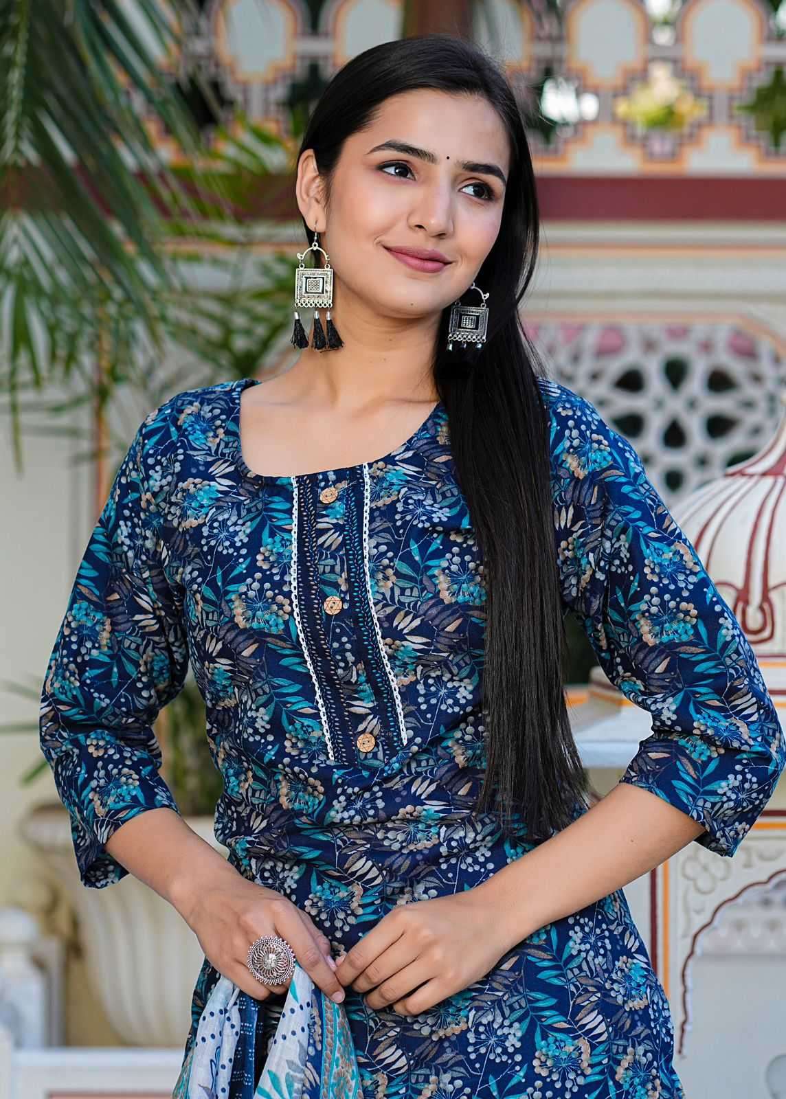 pr heritage slub cotton 3pcs fullstitch salwar kameez combo set