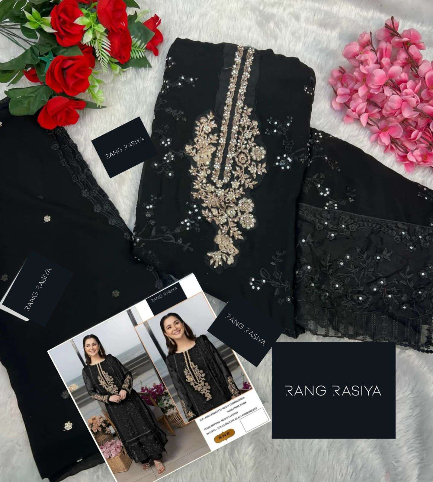 rang rasiya RR-7864 A-B COLORS designer FOX GEORGETTE EMBROIDERED suit