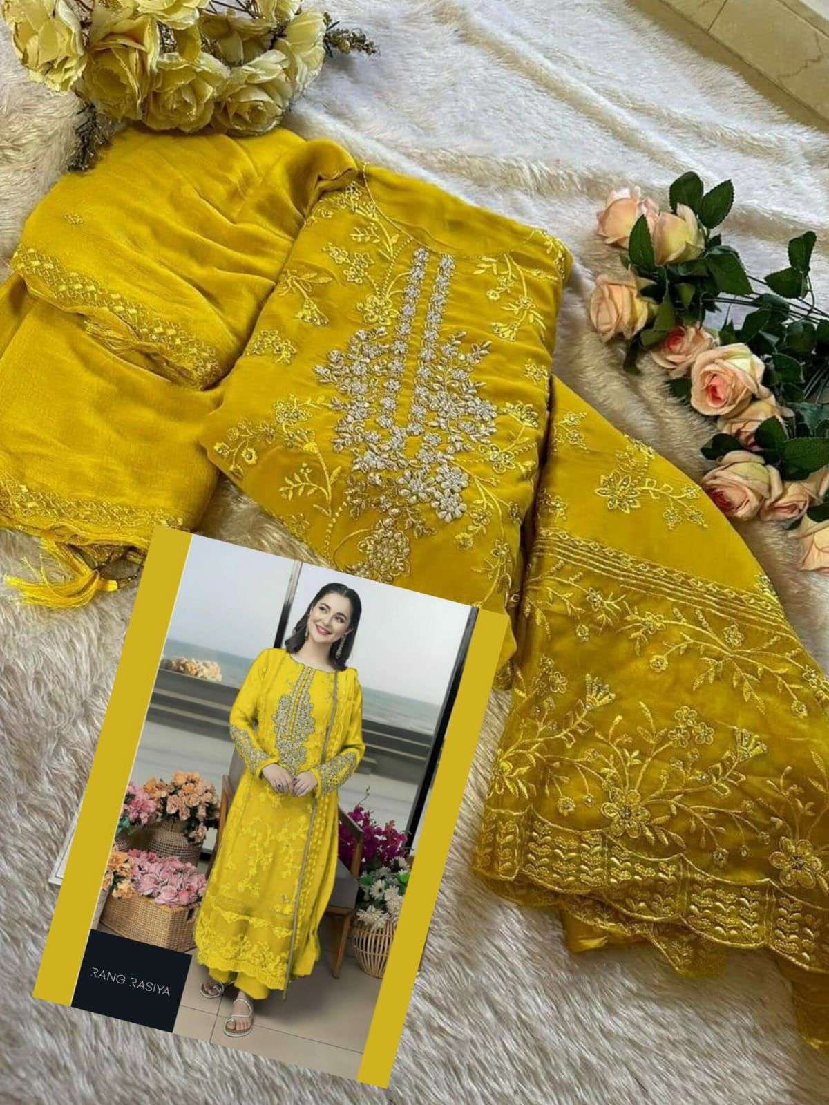 rang rasiya RR-7864 A-B COLORS designer FOX GEORGETTE EMBROIDERED suit