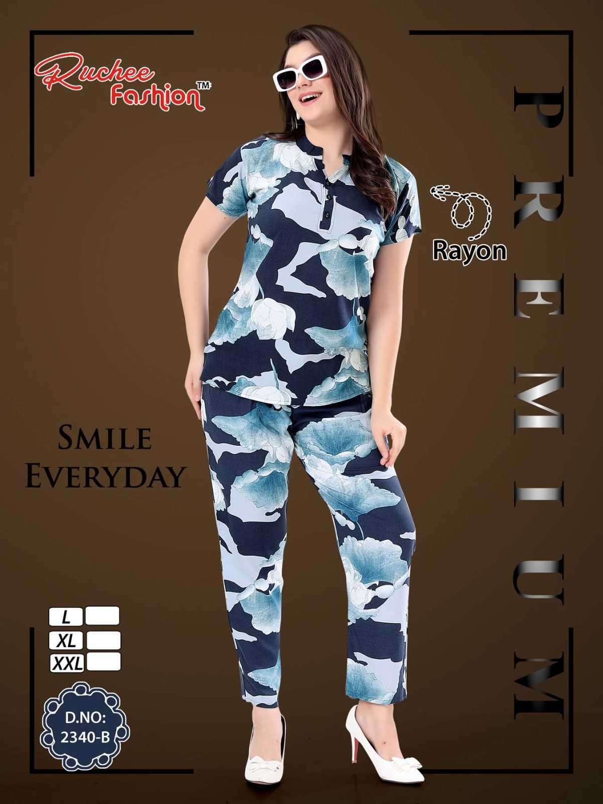 ruchee fashion rayon cord set 2338-2243 rayon co-ord sets