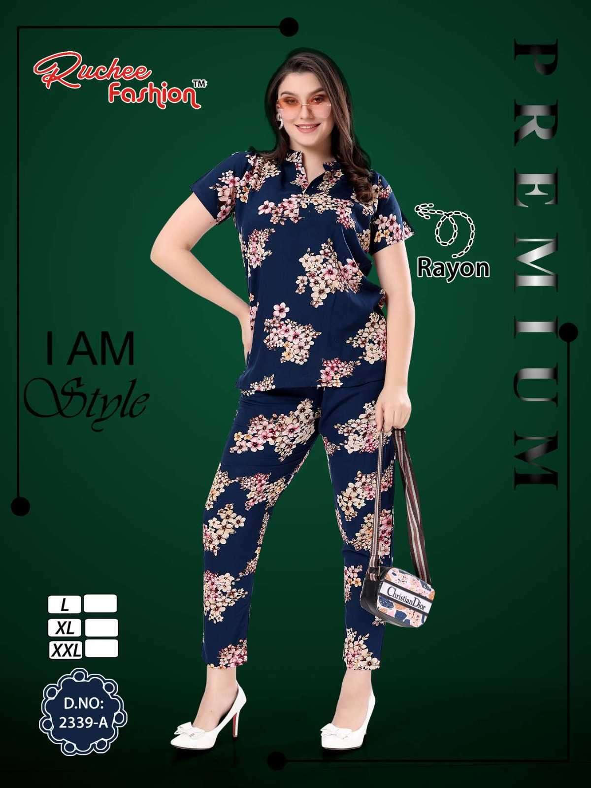 ruchee fashion rayon cord set 2338-2243 rayon co-ord sets