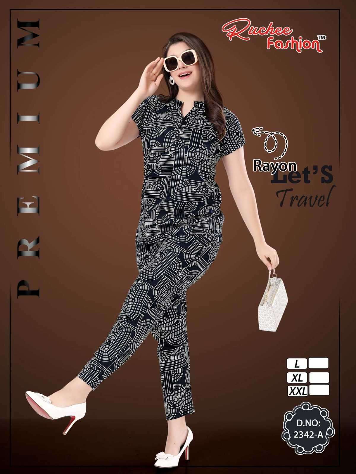 ruchee fashion rayon cord set 2338-2243 rayon co-ord sets