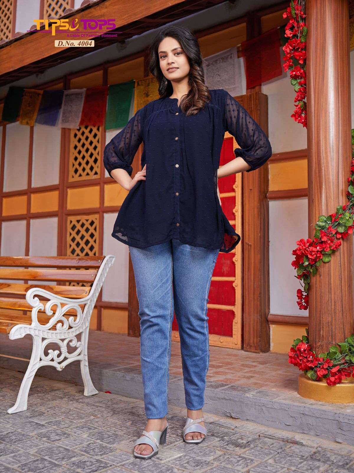 tips and tops instagirl vol 4 series Heavy Georgette kurti