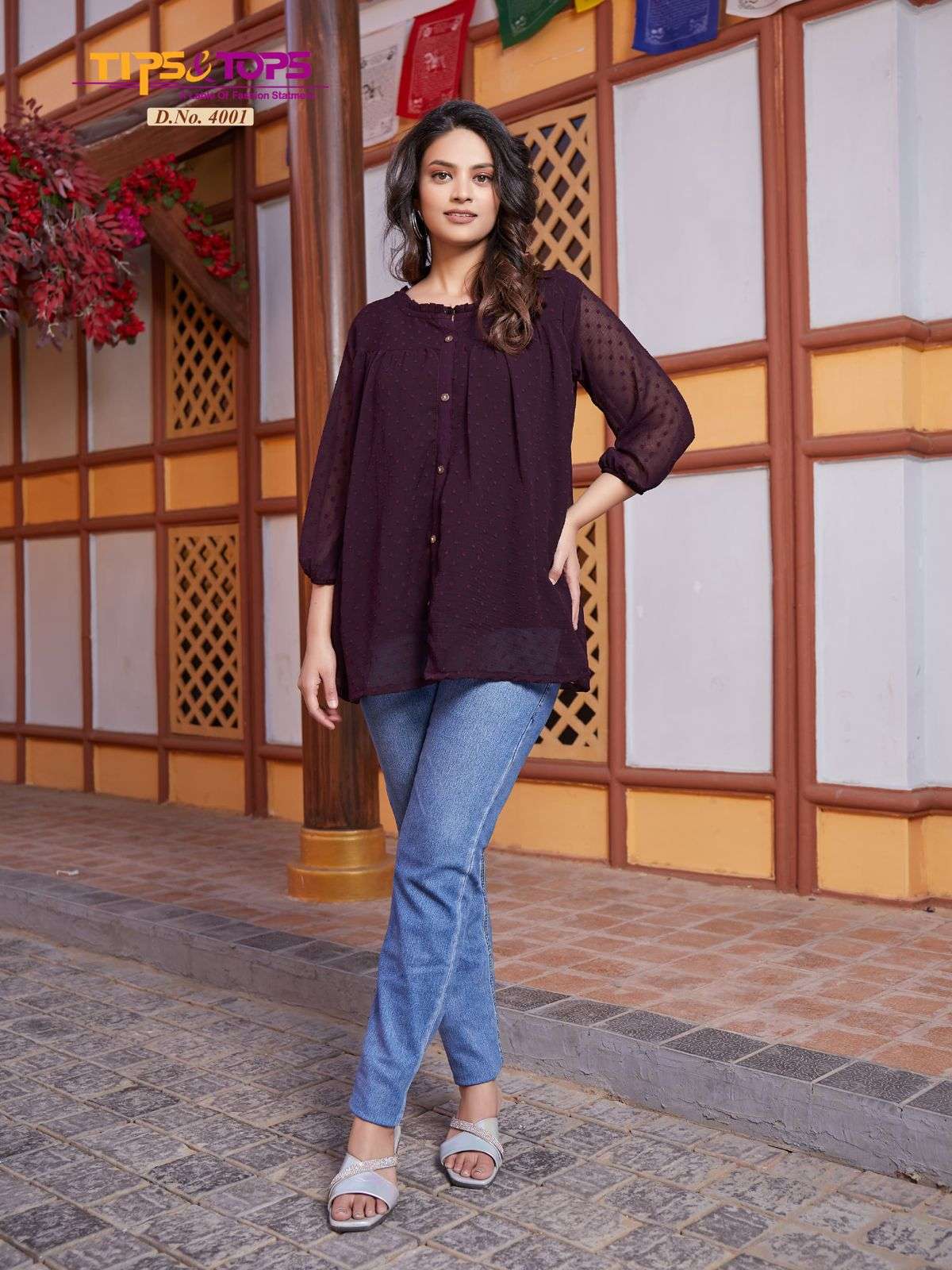 tips and tops instagirl vol 4 series Heavy Georgette kurti