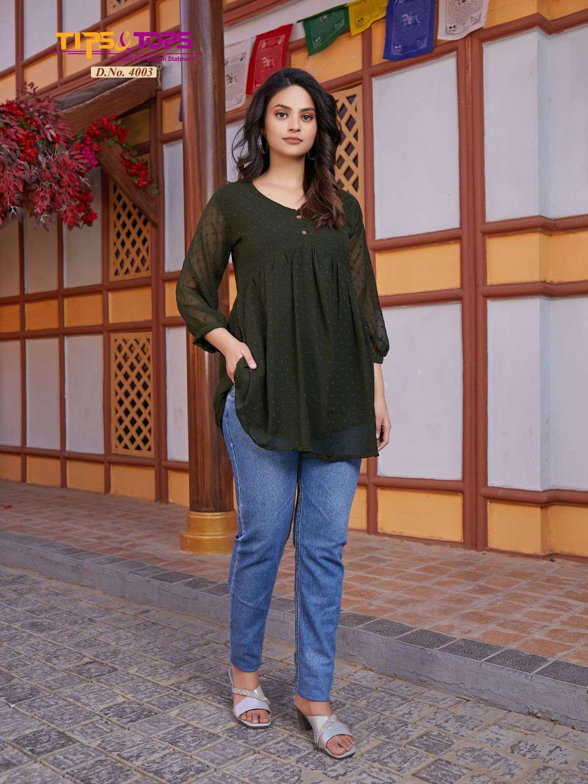 tips and tops instagirl vol 4 series Heavy Georgette kurti
