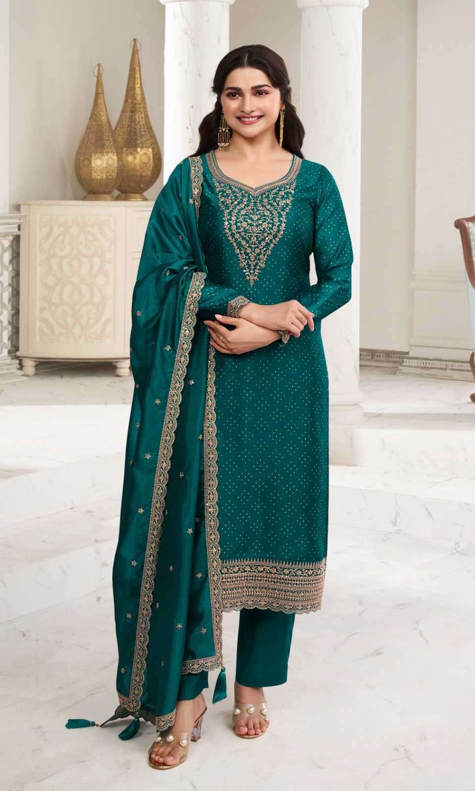 vinay kuleesh surbhi hitlist series 66661-66664 silk georgette suit 