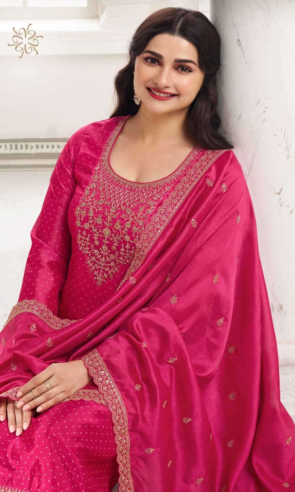 vinay kuleesh surbhi hitlist series 66661-66664 silk georgette suit 