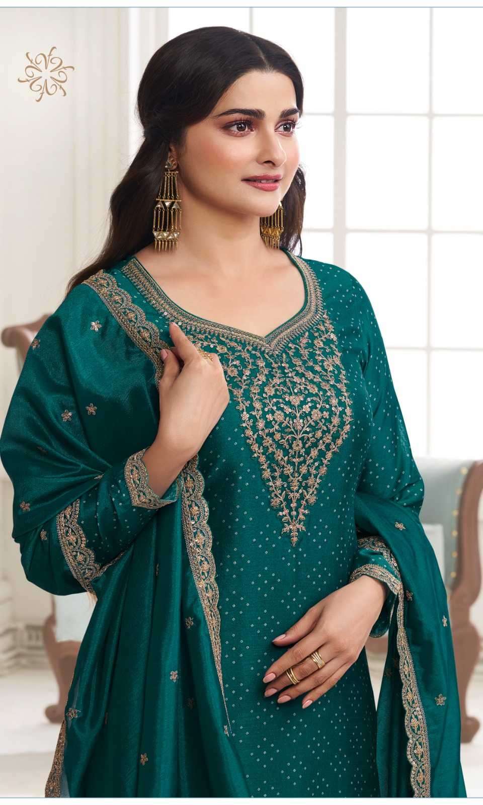vinay kuleesh surbhi hitlist series 66661-66664 silk georgette suit 