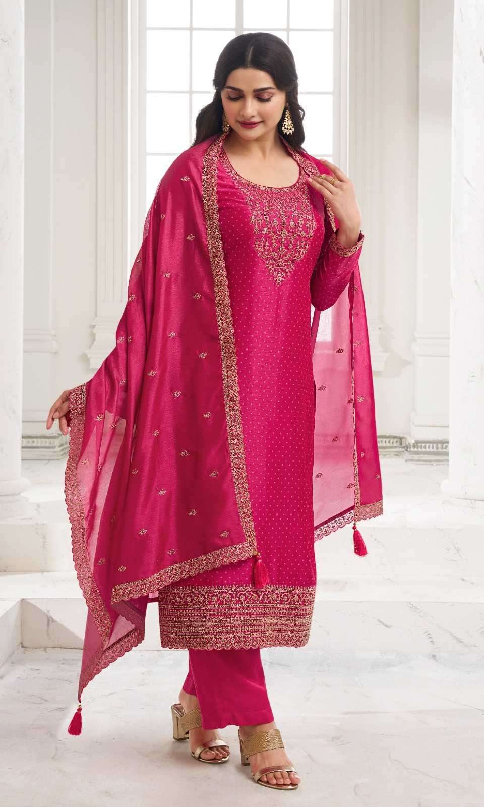 vinay kuleesh surbhi hitlist series 66661-66664 silk georgette suit 