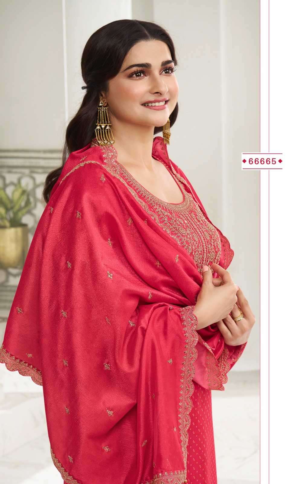 vinay kuleesh surbhi hitlist series 66661-66664 silk georgette suit 