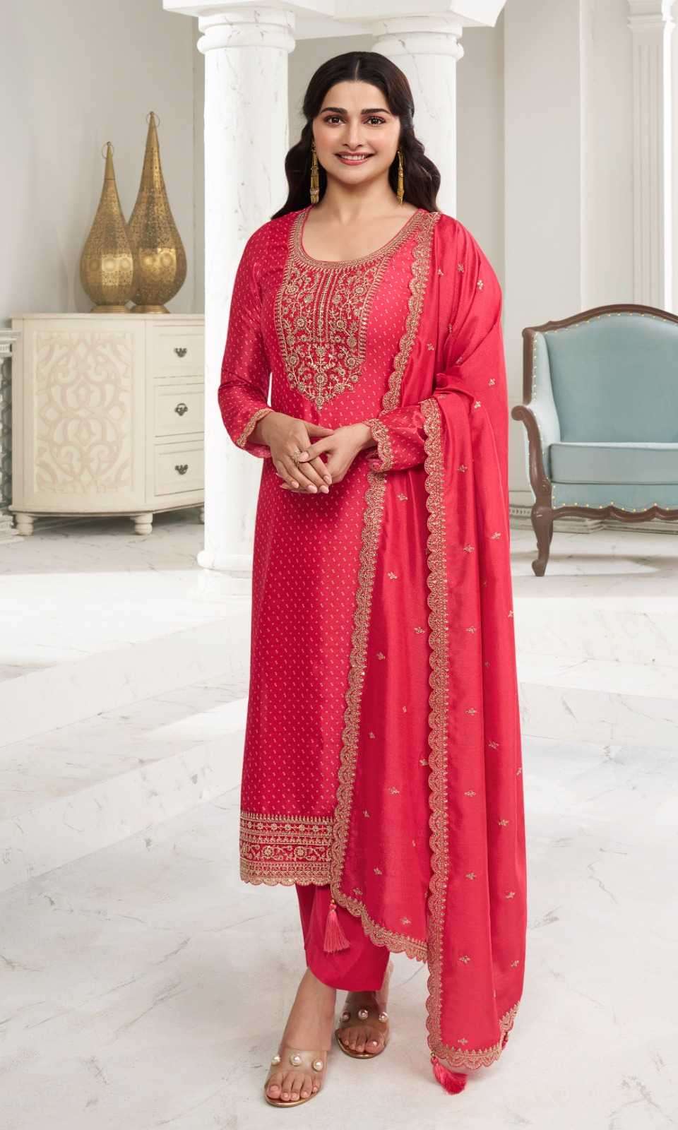 vinay kuleesh surbhi hitlist series 66661-66664 silk georgette suit 