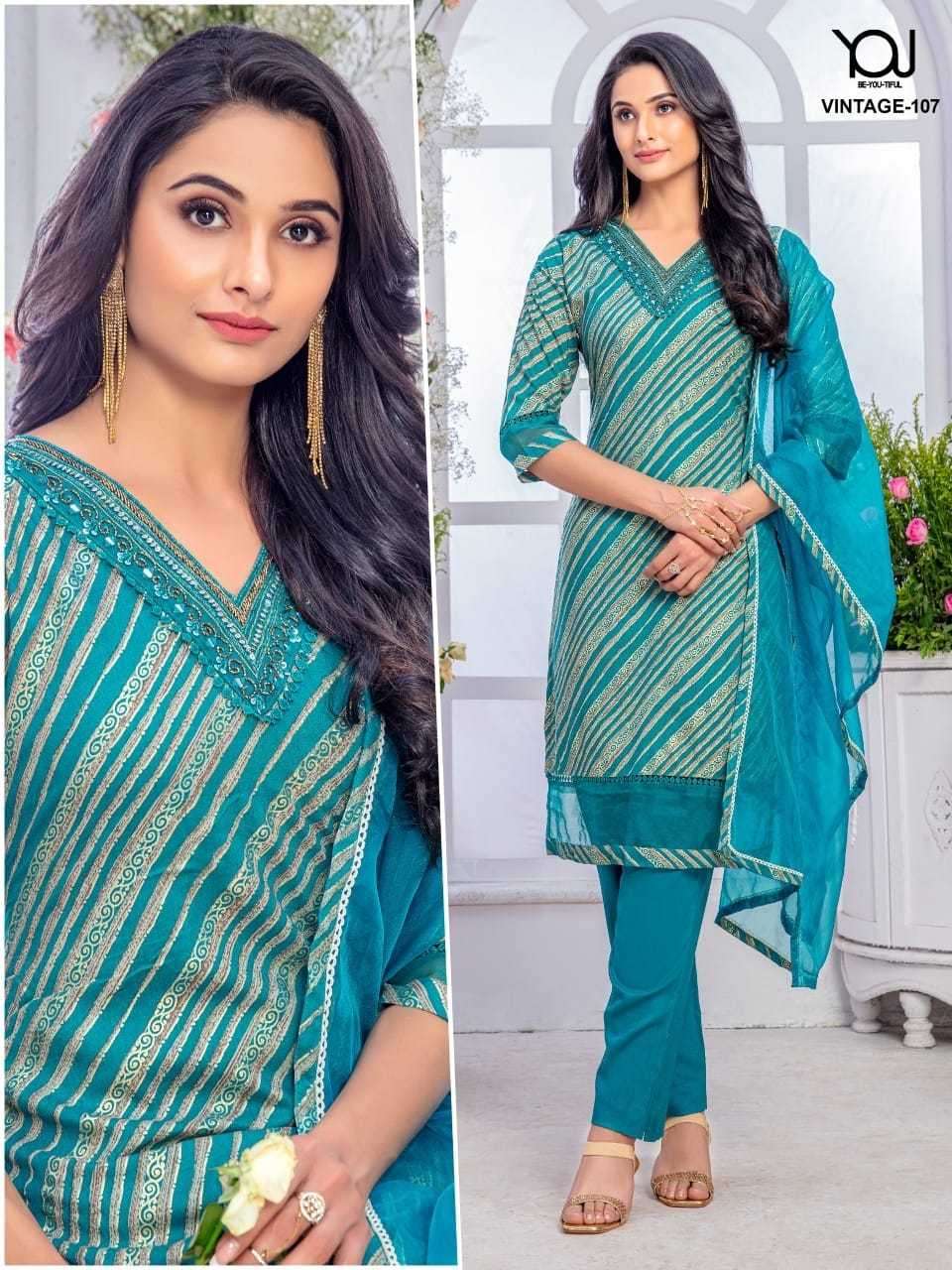 wanna you vintage series 107-110 fancy readymade suit 