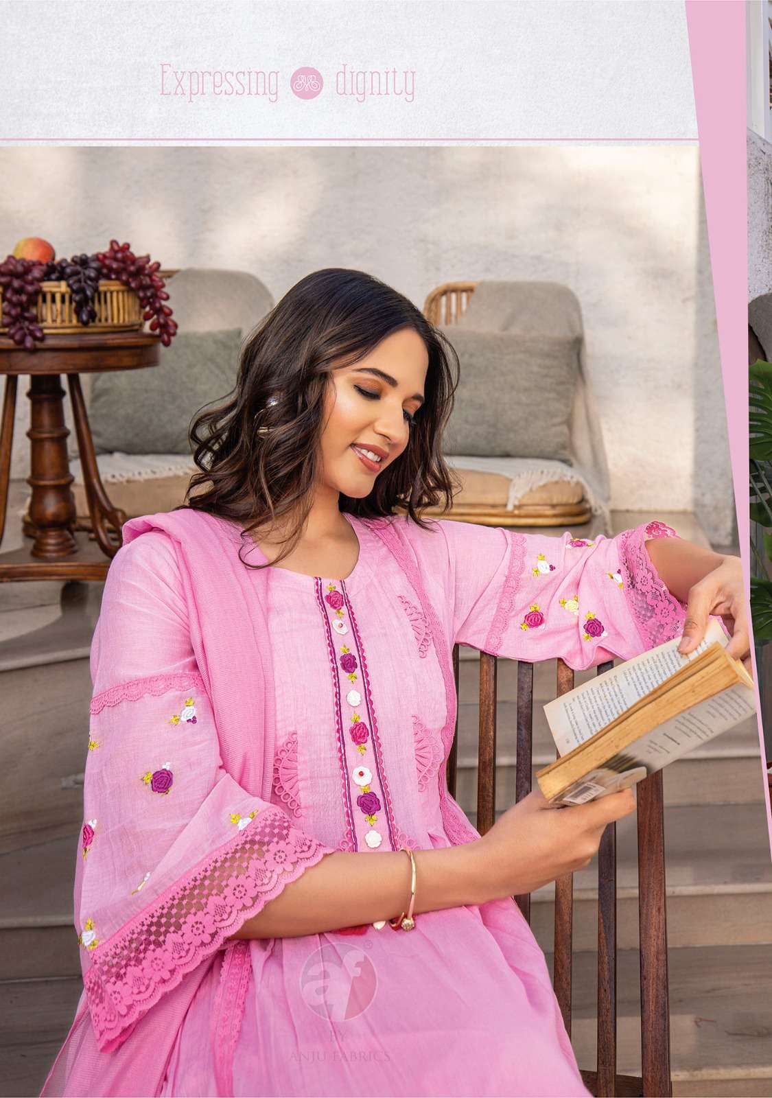 anju fab instagirl vol 5 series 3541-3455 pure mul cotton readymade suit 