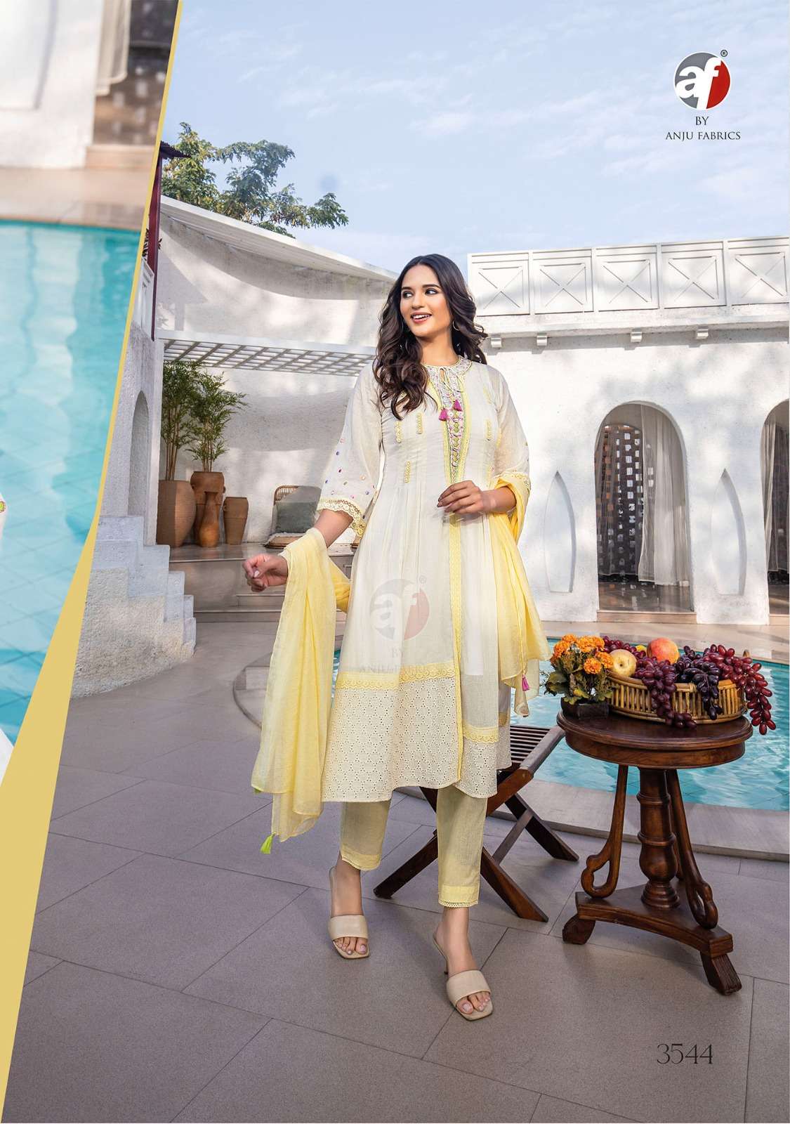 anju fab instagirl vol 5 series 3541-3455 pure mul cotton readymade suit 
