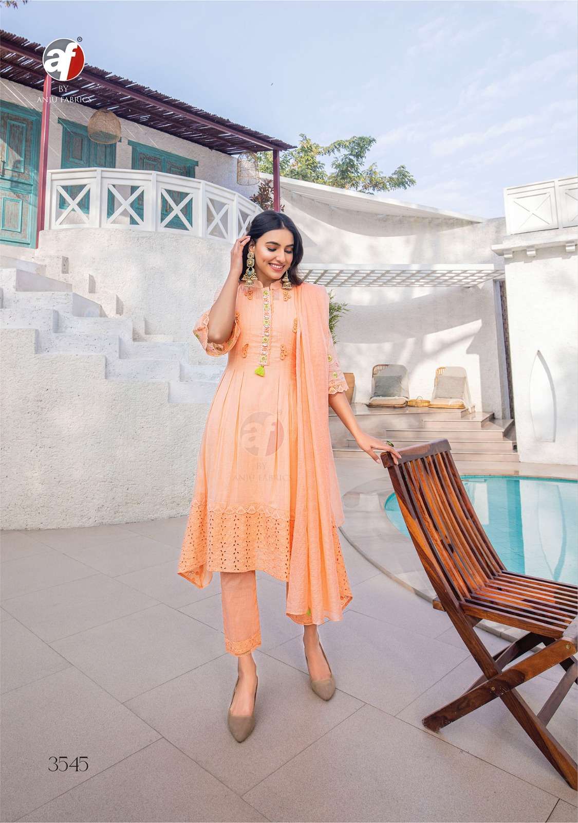 anju fab instagirl vol 5 series 3541-3455 pure mul cotton readymade suit 