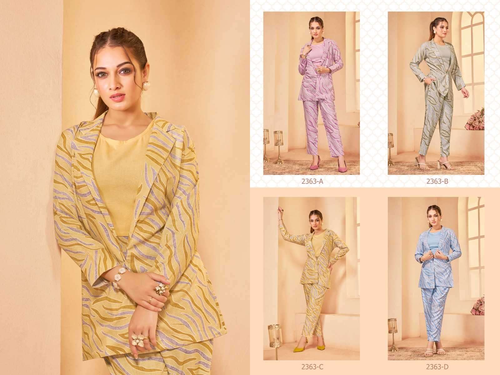 bipson trendy 2363 Pure Rayon Print Premium CORDSET 