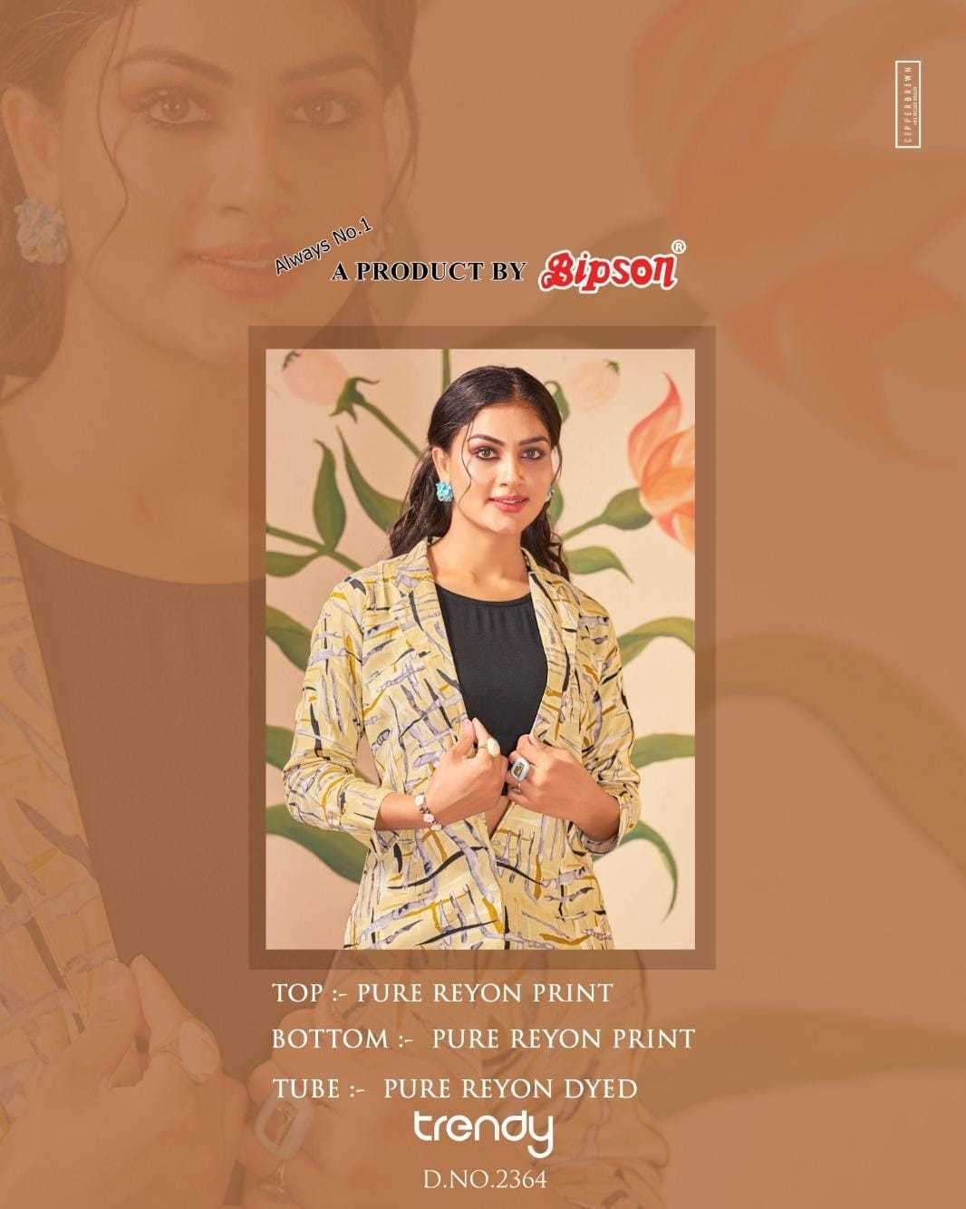 bipson trendy 2364 Pure Rayon Print Premium CORDSET 