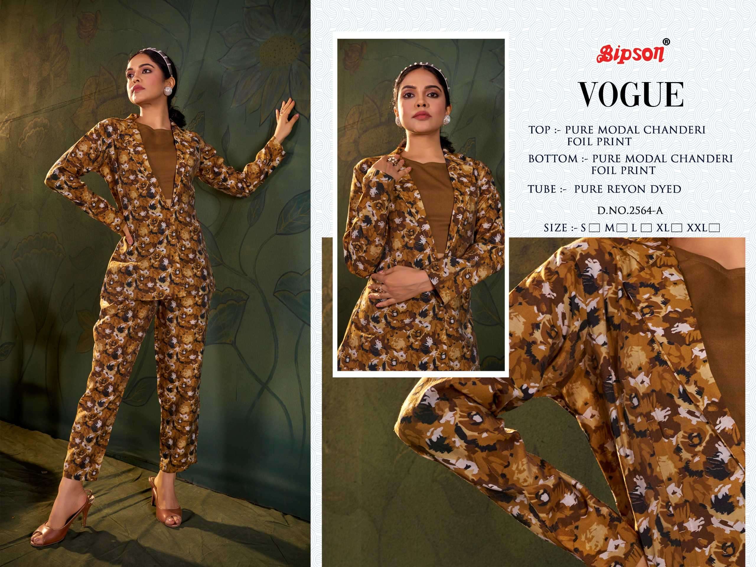 bipson vogue 2564 Pure Modal Chanderi CORDSET