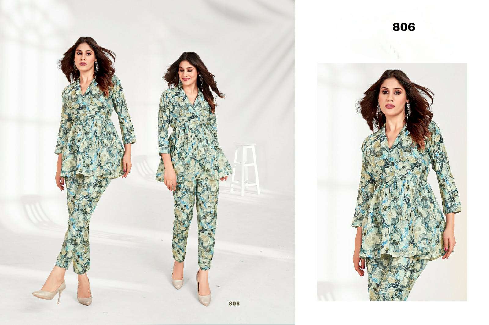 Co-ord Set Milky Vol-1 Premium Riyon export quality Co-ord Set 