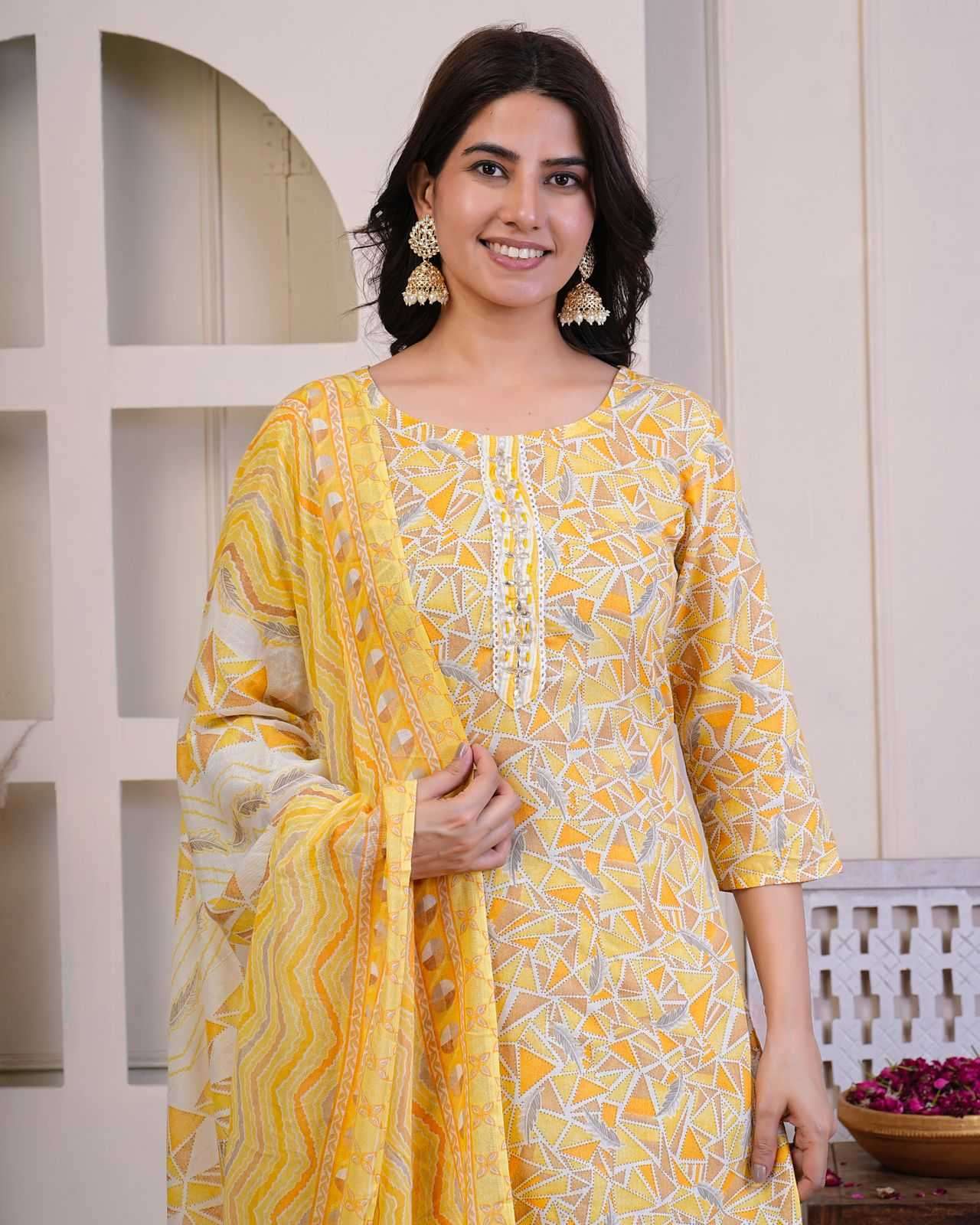 heritage cotton handwork cotton printed readymaade suit