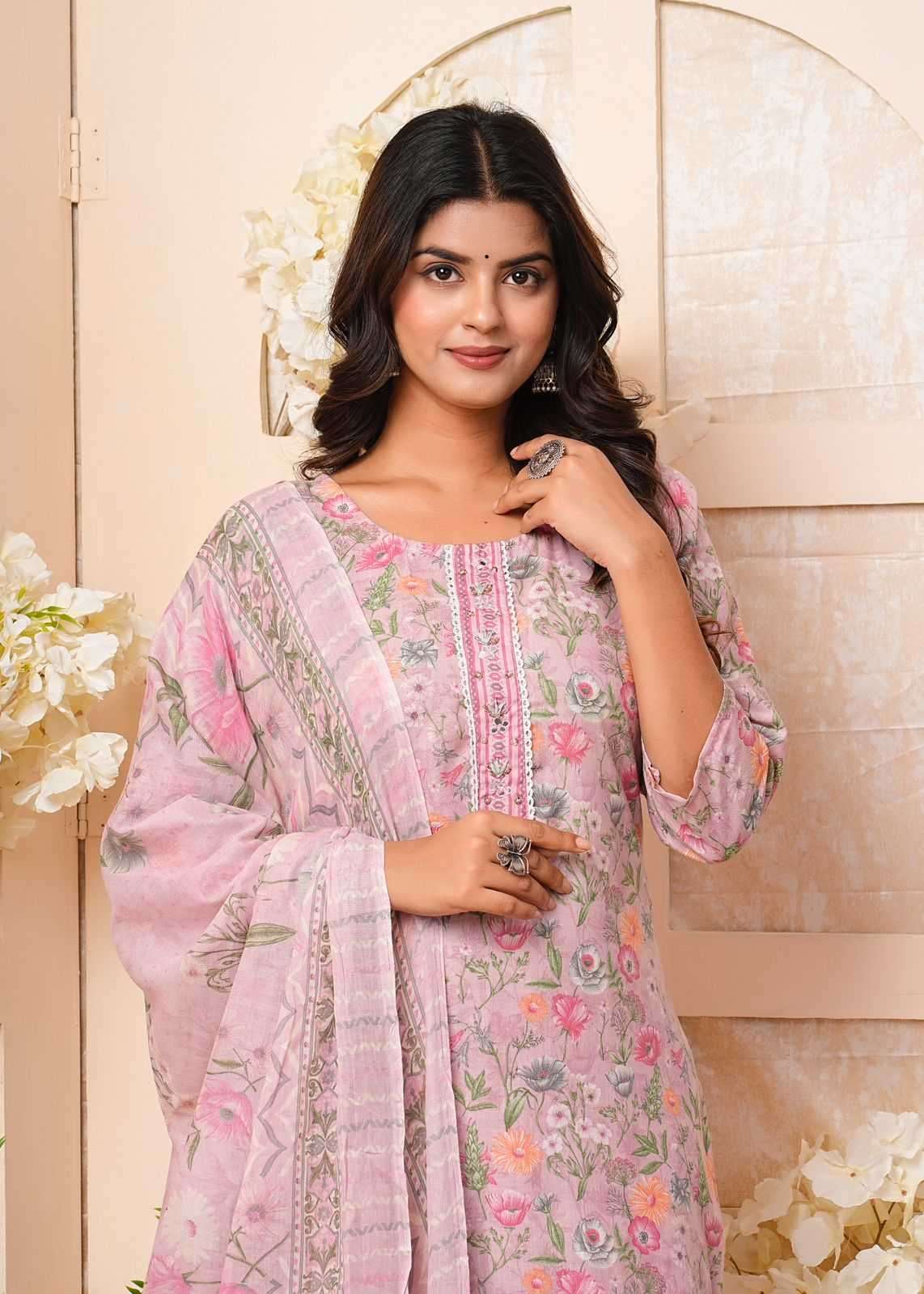 heritage cotton handwork cotton printed readymaade suit