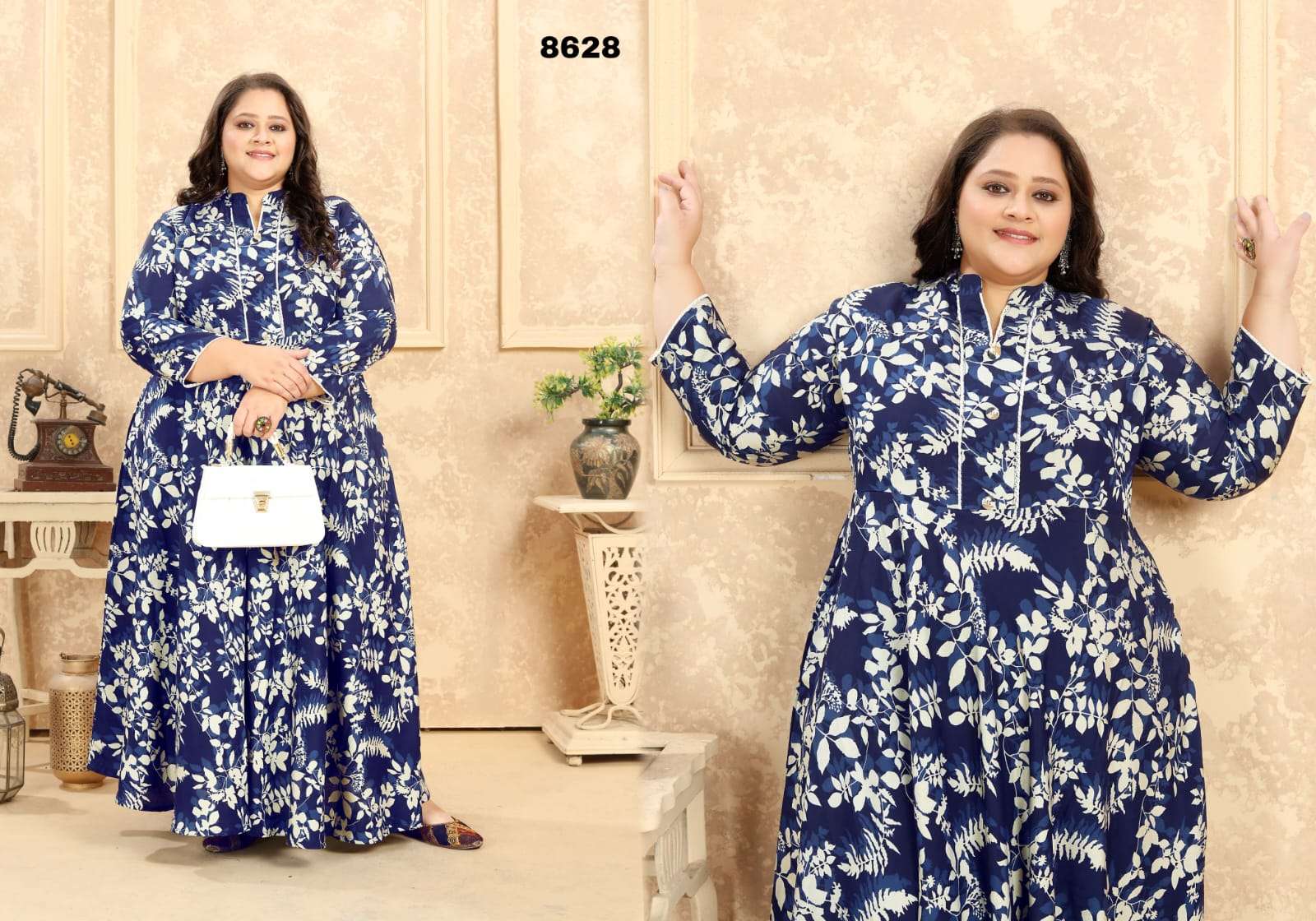 Plus Size Vol-2 Premium Riyon export quality Long  Kurti