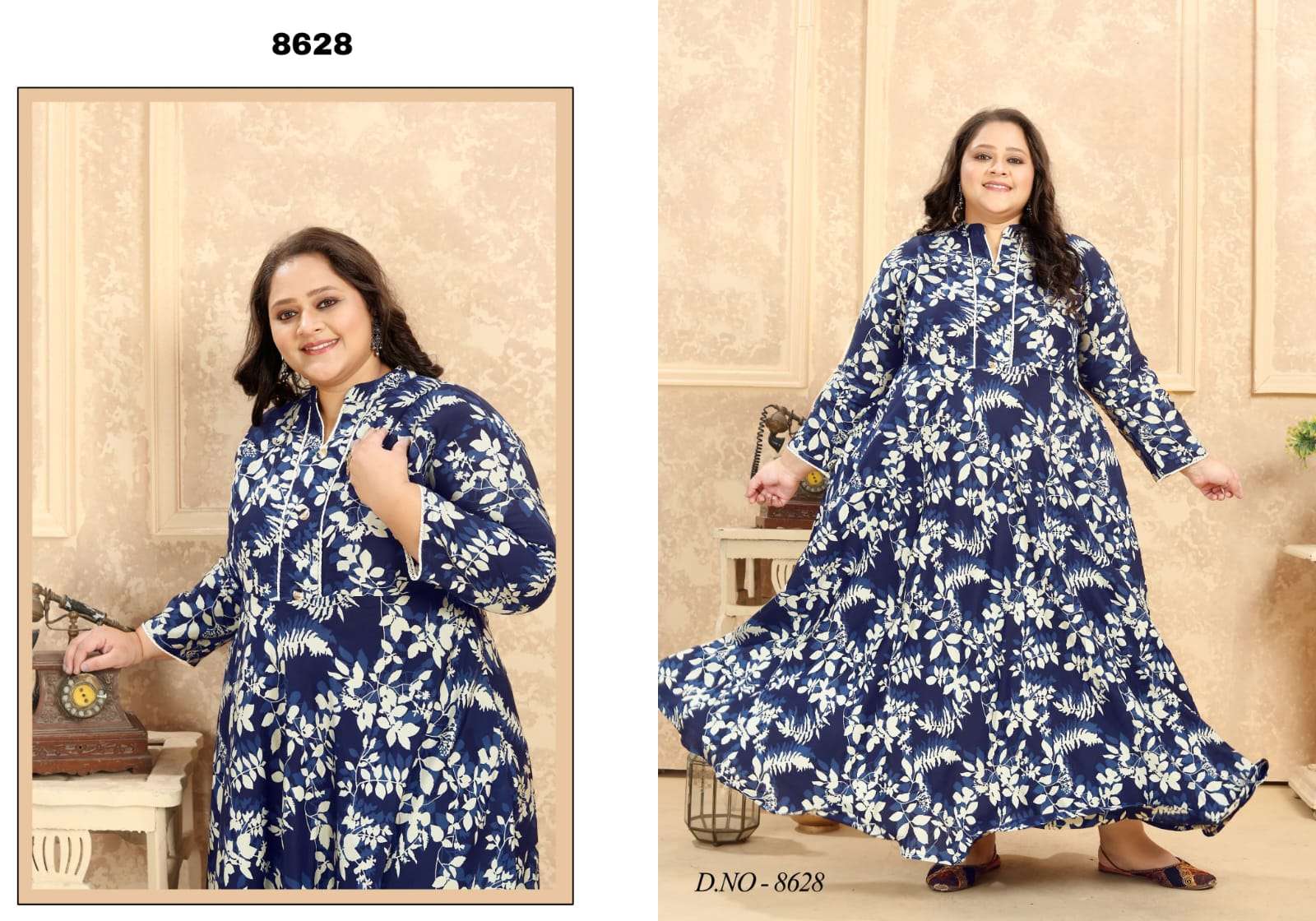 Plus Size Vol-2 Premium Riyon export quality Long  Kurti