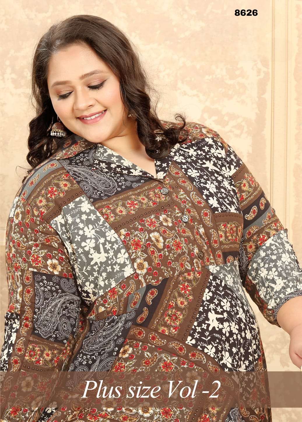 Plus Size Vol-2 Premium Riyon export quality Long  Kurti
