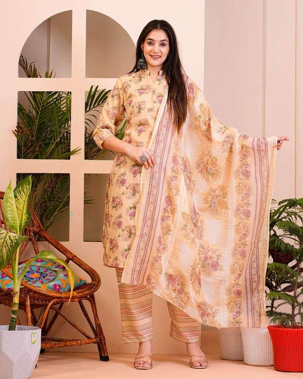 pr heritage cotton 3pc fullstitch comfy wear salwar kameez combo set