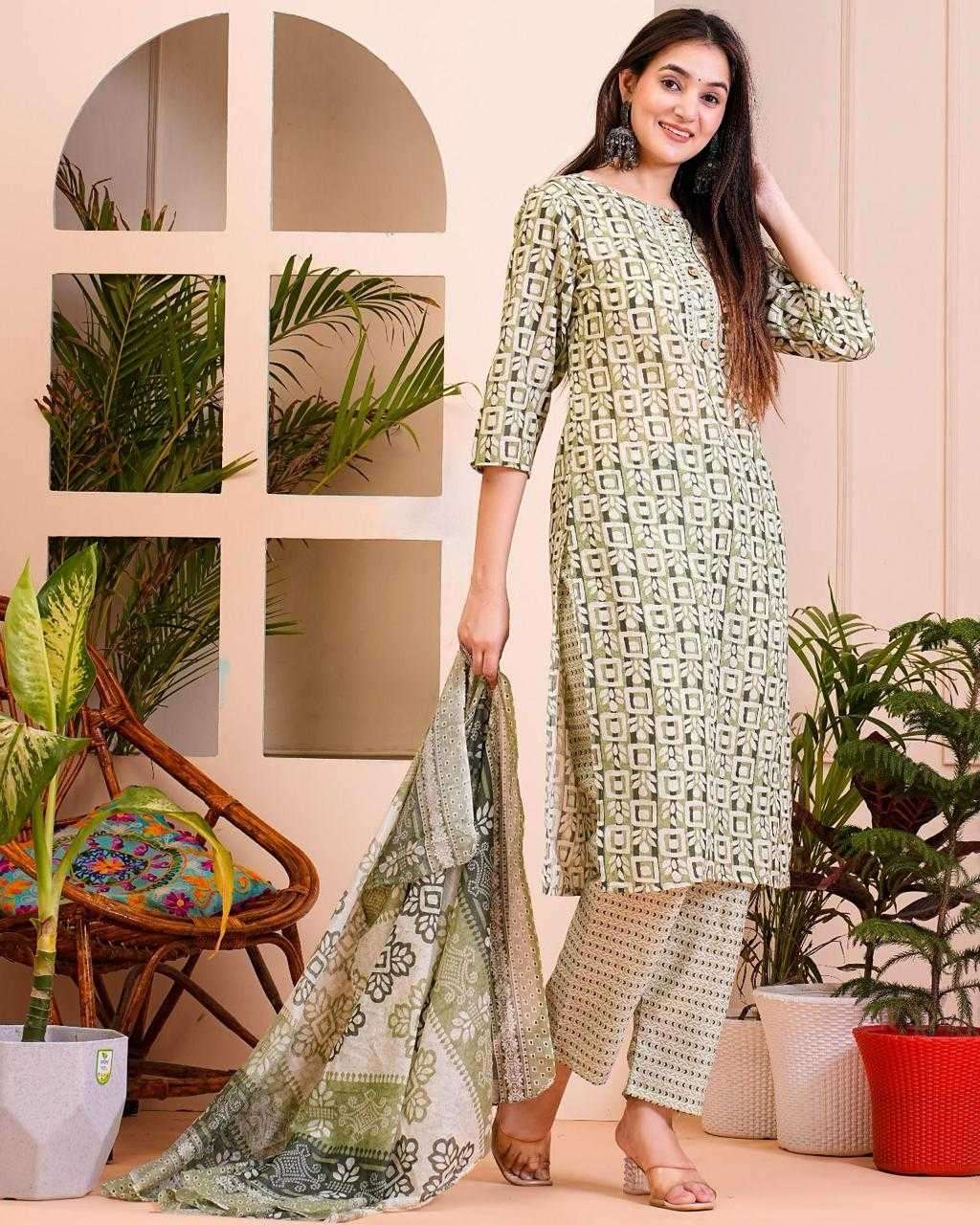 pr heritage cotton 3pc fullstitch comfy wear salwar kameez combo set