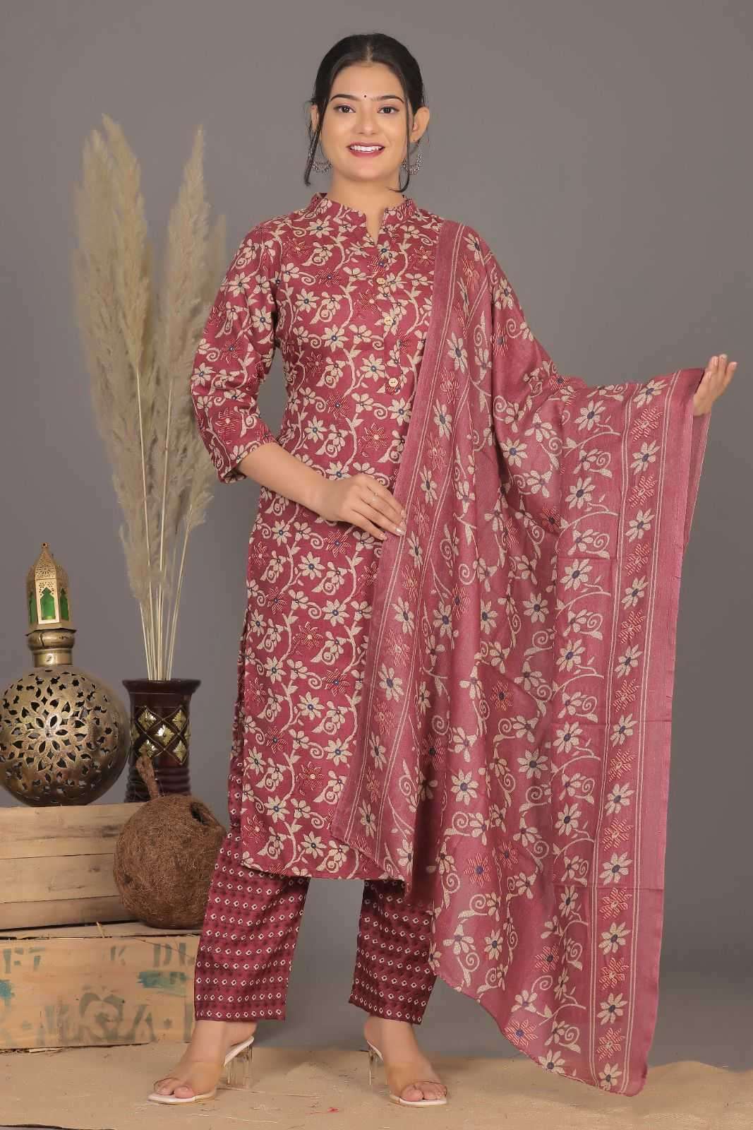 pr heritage slub cotton 3pcs part 2 cotton slub readymade suit 