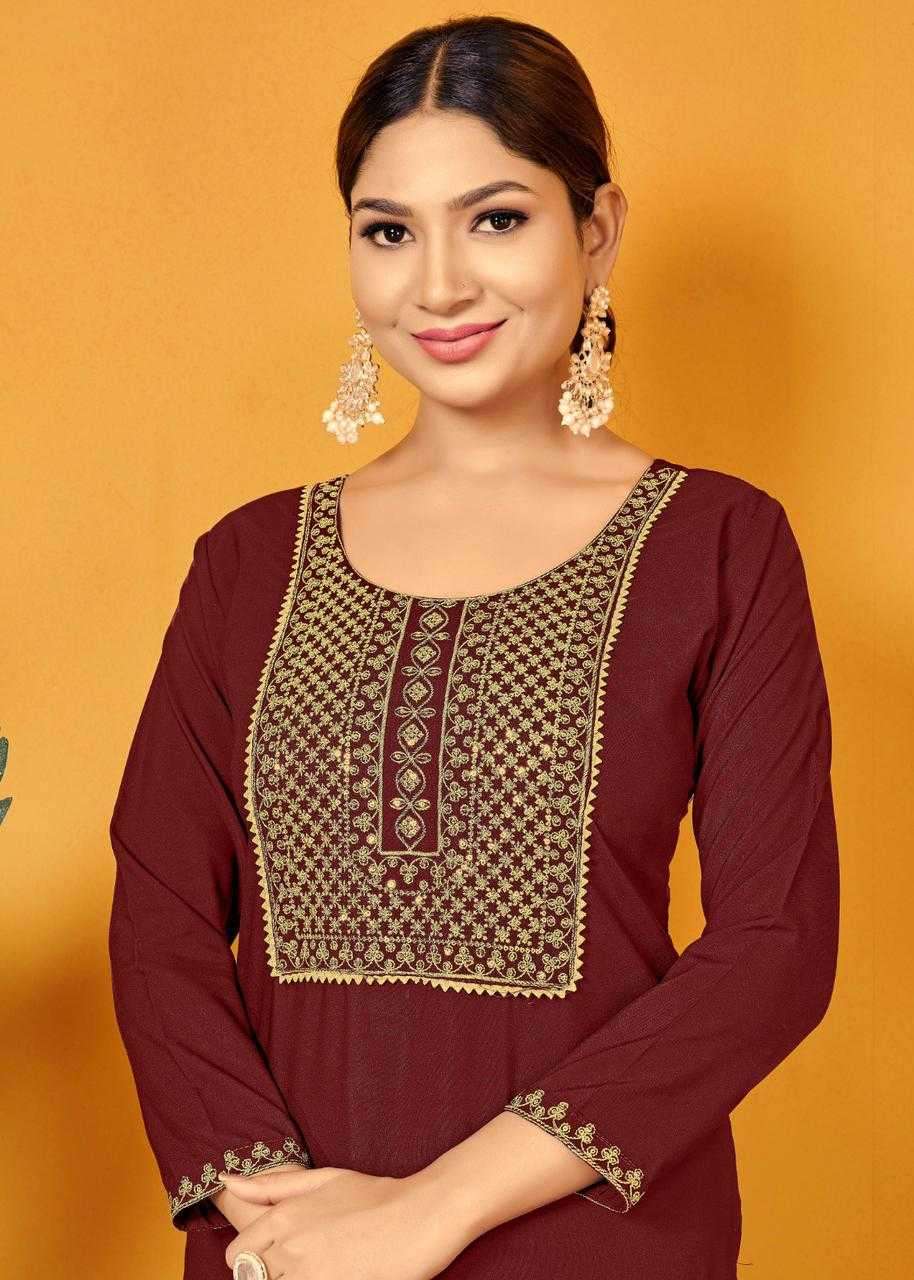 pr popcorn series 1001-1006 malai rayon kurti 