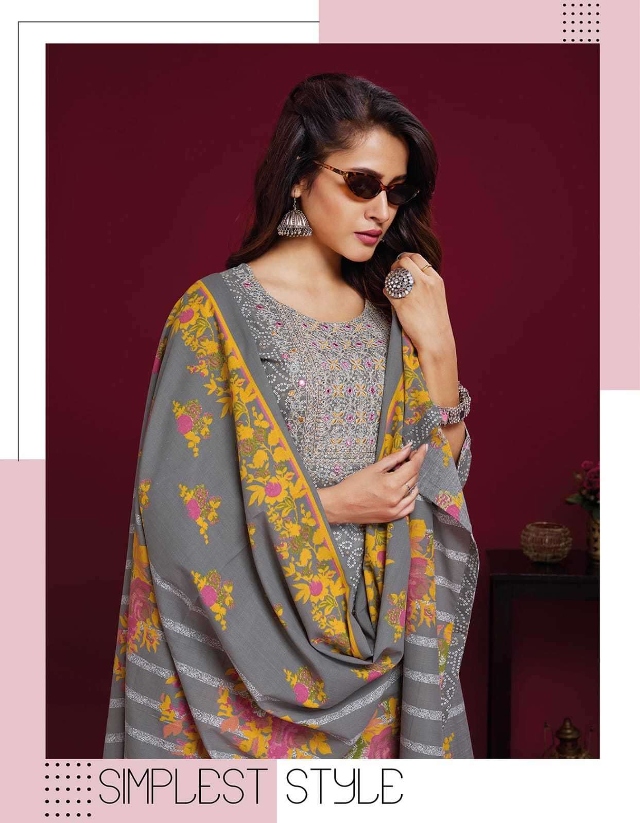 we women heritage series 5301-5306 Pure Cotton Print readymade suit 