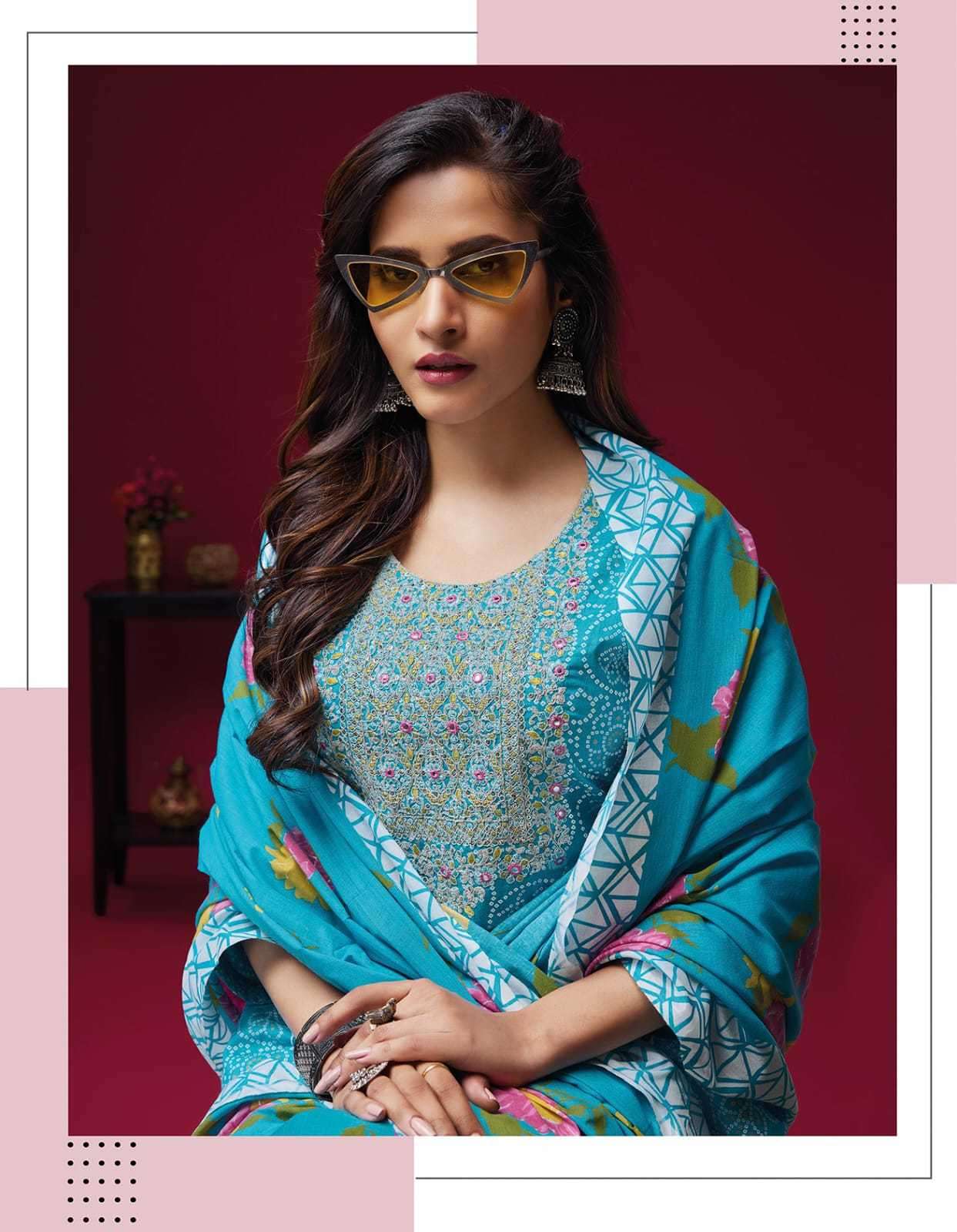 we women heritage series 5301-5306 Pure Cotton Print readymade suit 