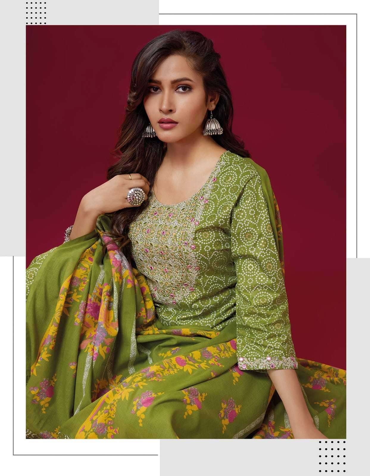 we women heritage series 5301-5306 Pure Cotton Print readymade suit 