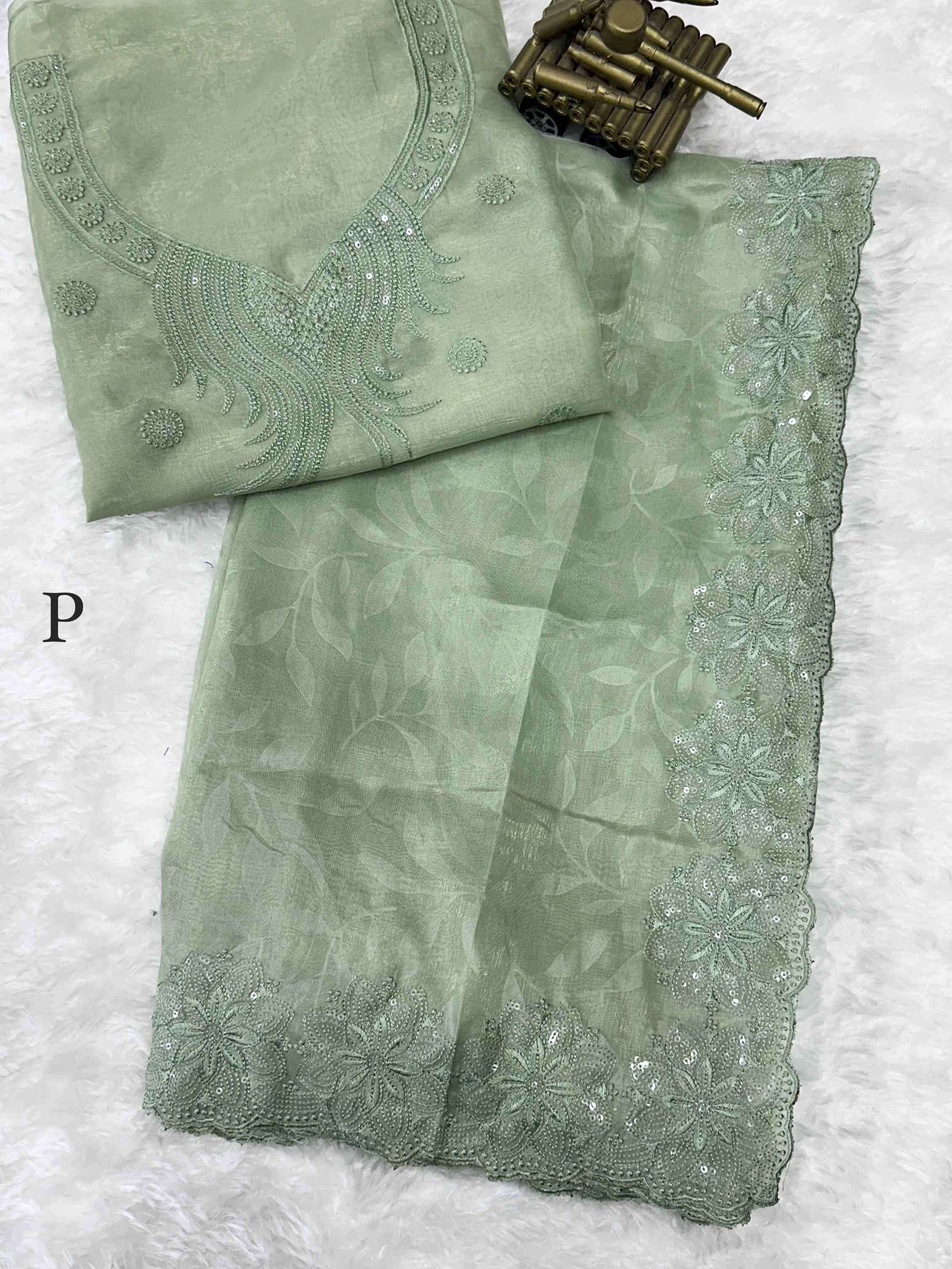 BT-56 Kangana Dive into a dreamy world of pastel colors shades Rangeen silk saree