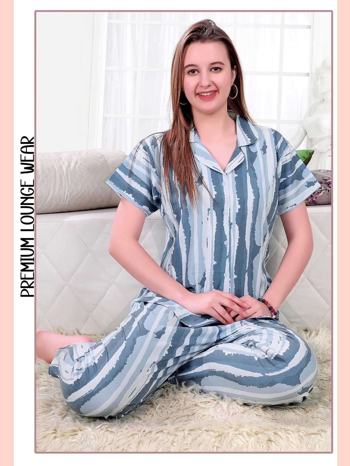 kalavati dove vol 106 premium popcorn fabric full stitch night suit