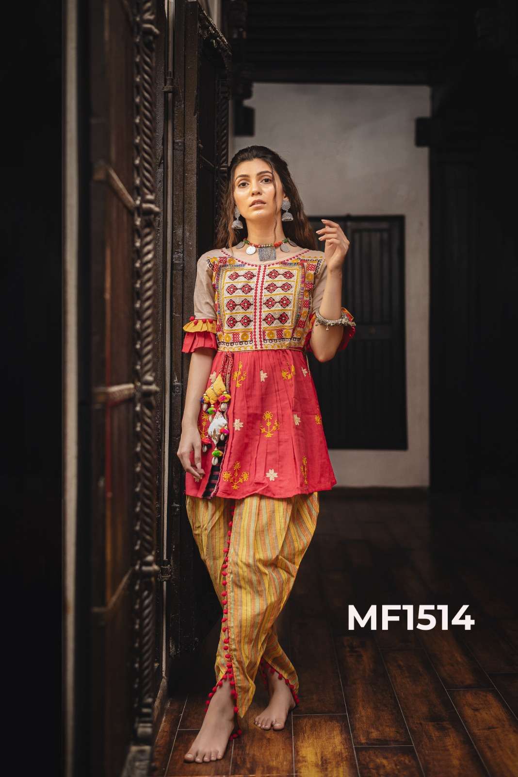 KATH-PUTLI FEMALE KEDIA COLLECTION colorful heavily embroidered kedias