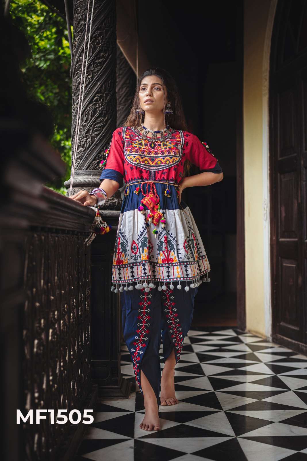 KATH-PUTLI FEMALE KEDIA COLLECTION colorful heavily embroidered kedias