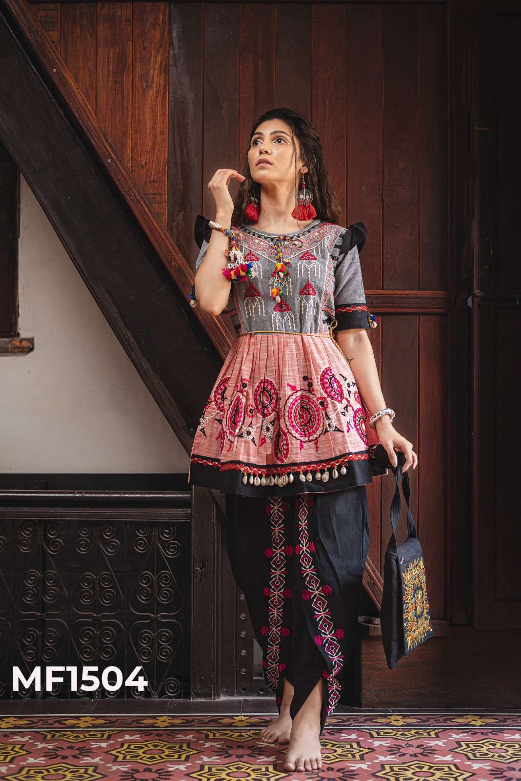 KATH-PUTLI FEMALE KEDIA COLLECTION colorful heavily embroidered kedias