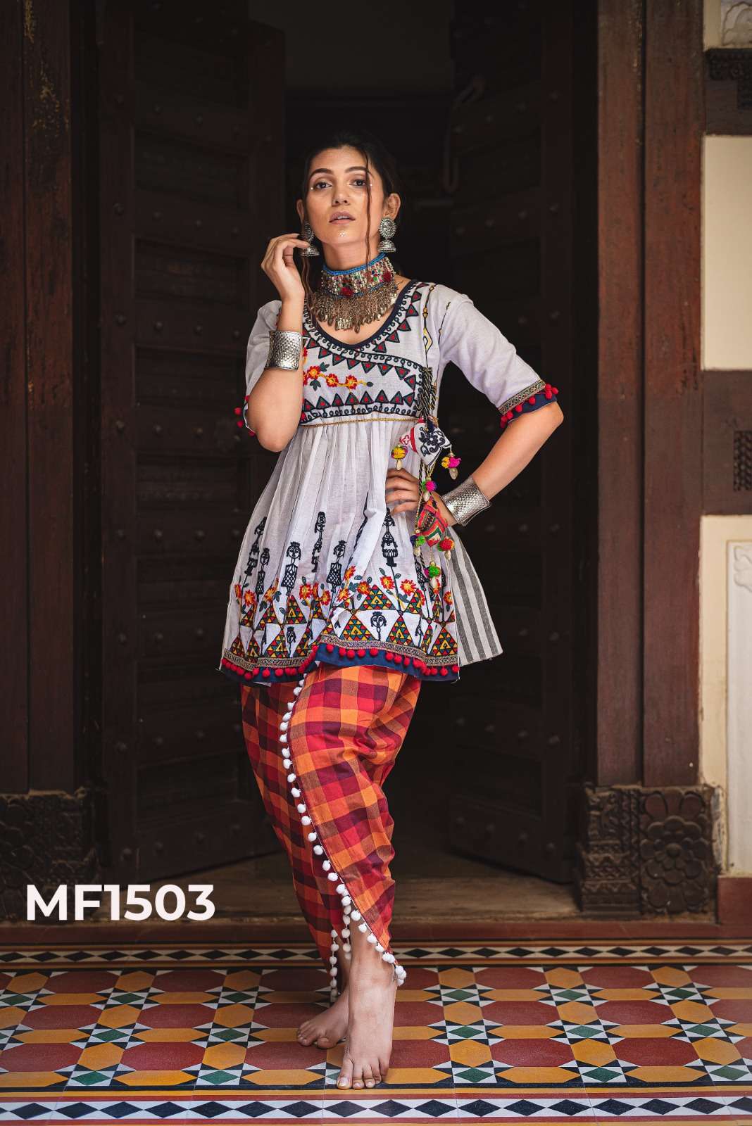 KATH-PUTLI FEMALE KEDIA COLLECTION colorful heavily embroidered kedias