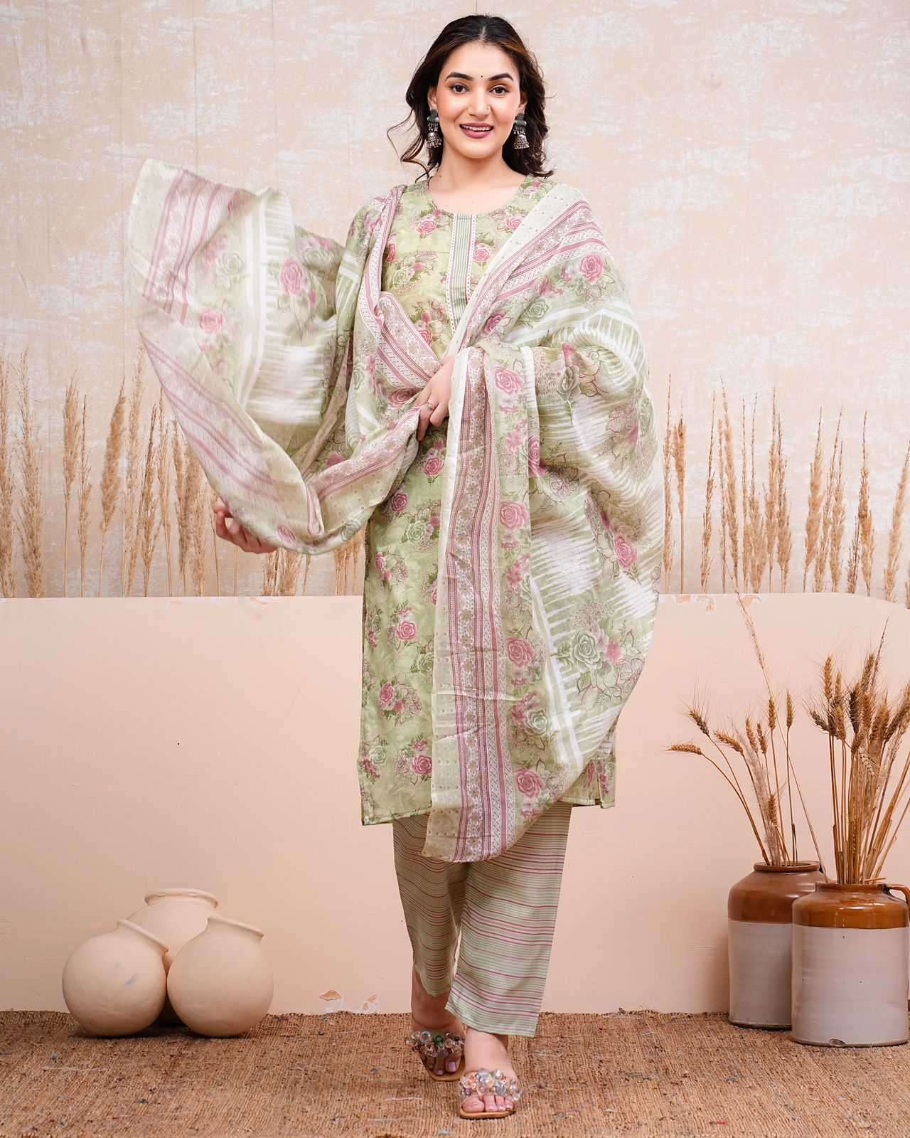pr heritage cotton 3pc full stitch daily wear salwar kameez combo set 