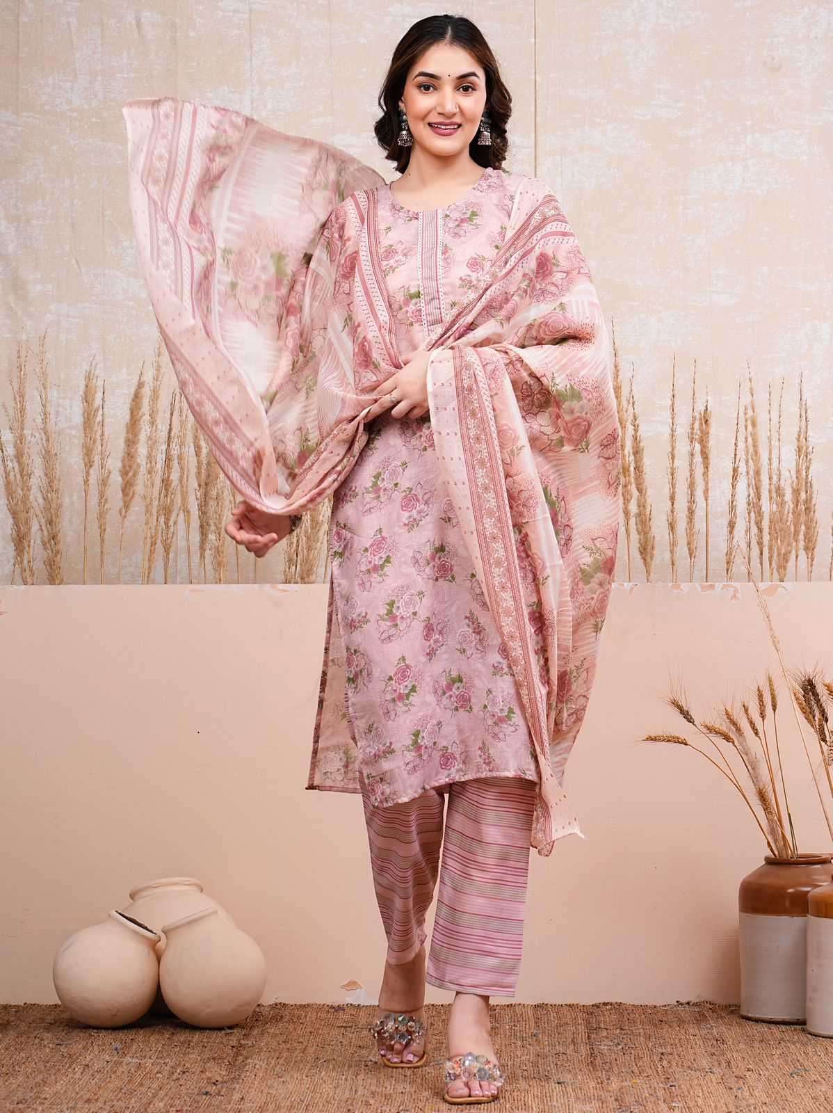 pr heritage cotton 3pc full stitch daily wear salwar kameez combo set 