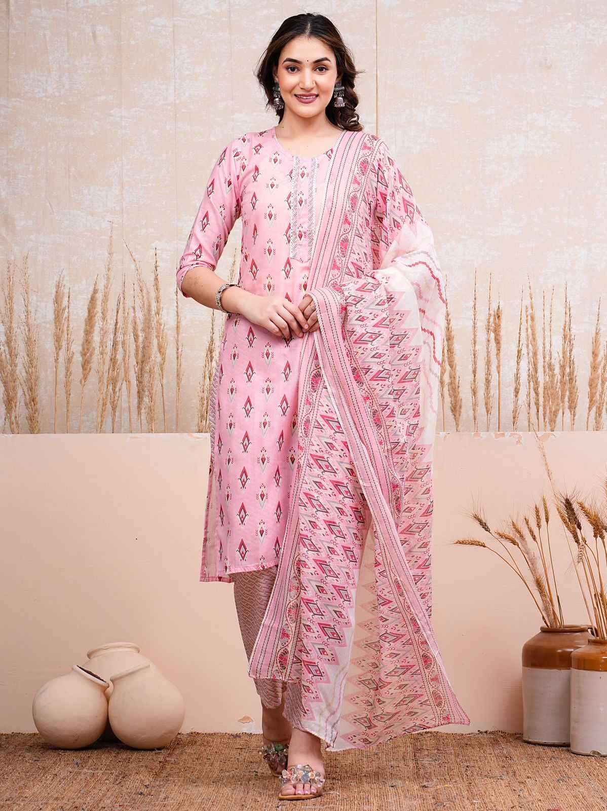 pr heritage cotton 3pc full stitch daily wear salwar kameez combo set 