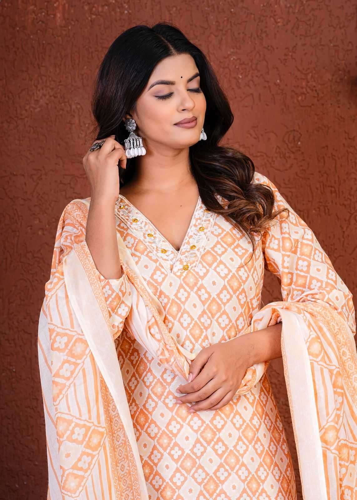 pr heritage cotton 3ps combo set readymade suit