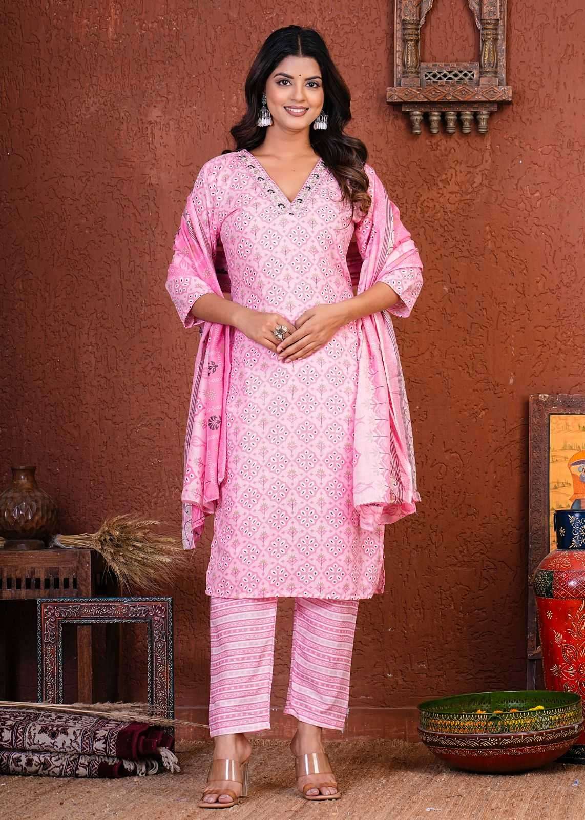 pr heritage cotton 3ps combo set readymade suit
